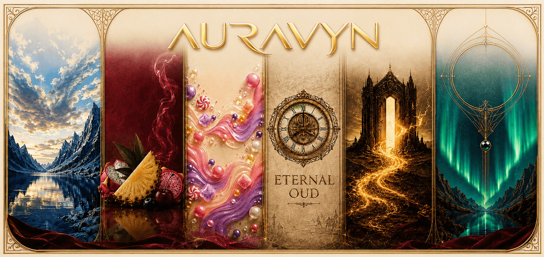 Auravyn's collection of six fragrances